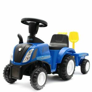 BABY MIX NEW HOLLAND Dětské odrážedlo traktor s vlečkou, modrá, velikost obraz