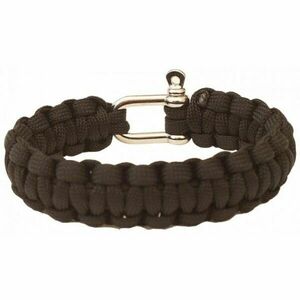 HIGHLANDER PARACORD Náramek s kovovou sponou, černá, velikost obraz