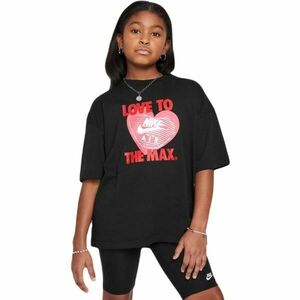 Nike G SPORTSWEAR TEE HEART Dívčí triko, černá, velikost obraz