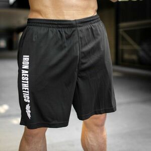 Funkční kraťasy Iron Aesthetics, černé B&W obraz