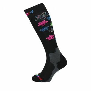 Juniorské lyžařské podkolenky (ponožky) BLIZZARD-Viva Flowers ski socks junior, black/flowers obraz