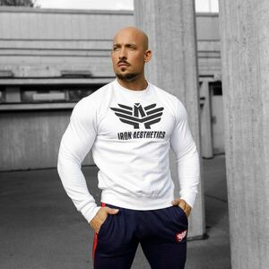 Mikina bez kapuce Iron Aesthetics, bílá obraz