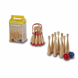 Kuželky LUCIO LONDERO - dřevěné výška 25 cm obraz