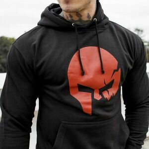 Fitness mikina bez zipu Iron Aesthetics SKULL, B&R obraz
