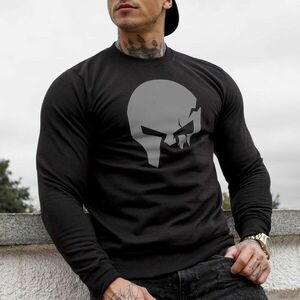 Mikina bez kapuce Iron Aesthetics SKULL, B&G obraz