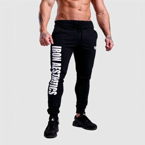 Jogger tepláky Iron Aesthetics Vertical, černo-bílé obraz