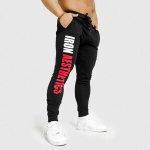 Jogger tepláky Iron Aesthetics Vertical, černo-červené obraz