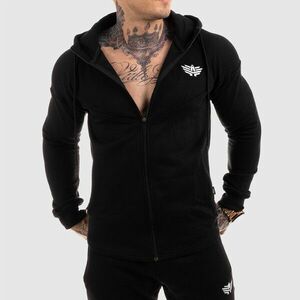 Fitness mikina se zipem Iron Aesthetics ROUND, černá obraz