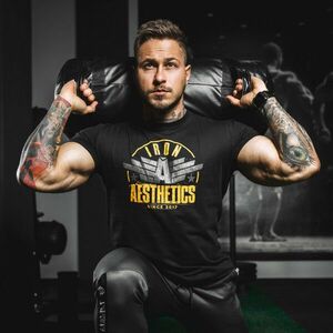 Pánské fitness tričko Iron Aesthetics Force, černé obraz