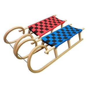 Acra sáně dřevěné rohačky modrá 125 cm obraz