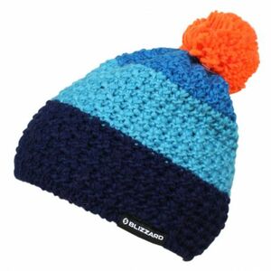 Zimní čepice BLIZZARD-Tricolor, blue/navy/orange obraz