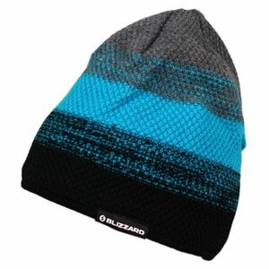 Zimní čepice BLIZZARD-Cube black/blue/grey obraz