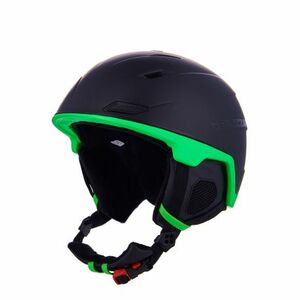 Lyžařská helma BLIZZARD-Double ski helmet, black matt/neon green, big logo obraz