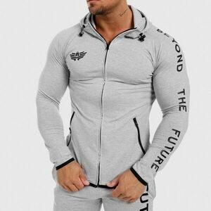 Pánská SlimFit mikina Beyond the Future, šedá obraz