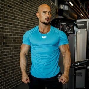 Pánské funkční tričko Iron Aesthetics Performance, aqua modré obraz