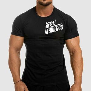 Pánské fitness tričko Iron Aesthetics Splash, černé obraz