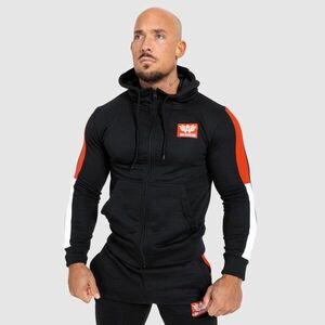 Mikina s kapucí a zipem Iron Aesthetics Tricolora, černá obraz