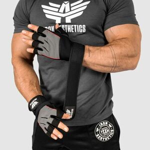 Fitness rukavice Iron Aesthetics Leather Beast, šedé obraz