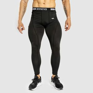 Pánské sportovní legíny Iron Aesthetics Dry Cool, černé obraz