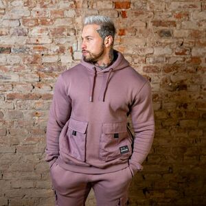 Mikina s kapucí Iron Aesthetics Cargo Hoodie, fialová obraz