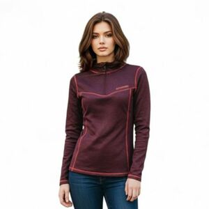 Dámská lyžařská mikina s 1/2 zipem FUNDANGO-Vanda-398-aubergine obraz