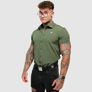 Strečová košile Iron Aesthetics Short Slim Stretch, zelená obraz