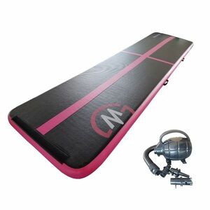 Airtrack MASTER nafukovací žíněnka 500 x 100 x 10 cm - černá - růžová obraz