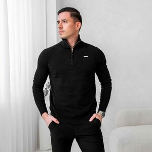 Svetr se zipem Iron Aesthetics Tomas, černý obraz