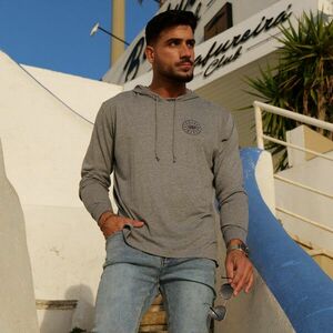 Tričko s dlouhým rukávem a kapucí Iron Aesthetics Favor, šedé obraz