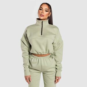 Dámská crop mikina Iron Aesthetics Simone, zelená obraz