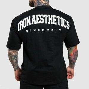 Oversize triko Iron Aesthetics College, černé obraz