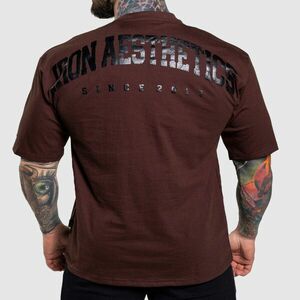 Oversize triko Iron Aesthetics College, hnědé obraz