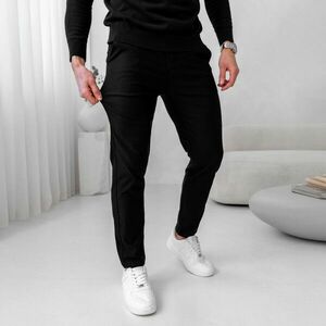 Strečové kalhoty Iron Aesthetics Classy, černé obraz