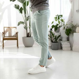 Strečové kalhoty Iron Aesthetics Classy, zelené obraz