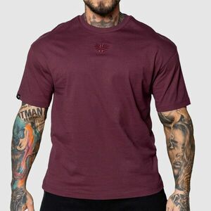 Oversized tričko Iron Aesthetics 3D, bordové obraz