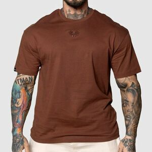 Oversized tričko Iron Aesthetics 3D, hnědé obraz