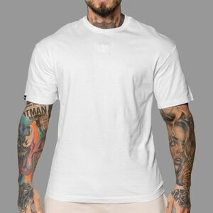 Oversized tričko Iron Aesthetics 3D, bílé obraz