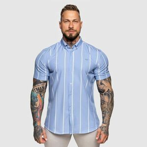 Strečová košile Iron Aesthetics Short Stripe, modrá obraz