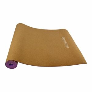 Podložka na cvičení MASTER Yoga 4 mm - 183 x 61 cm - korková - fialová obraz