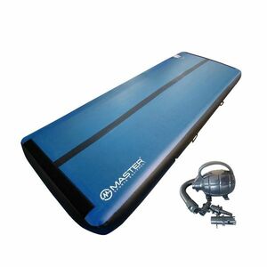 Airtrack MASTER nafukovací žíněnka 400 x 150 x 30 cm - modrá - černá obraz