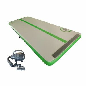 Airtrack MASTER nafukovací žíněnka 400 x 150 x 20 cm - šedá - zelená obraz