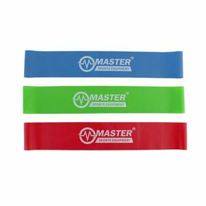Akční set posilovacích gum MASTER Aerobik Tone Loop - 0, 3, 0, 5 a 0, 7 mm obraz
