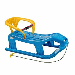 Plastové sáně Snow Star s opěrkou - modré obraz