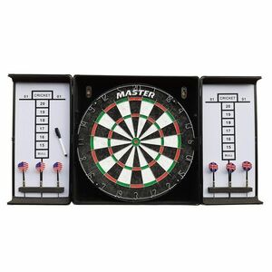 Hliníkový kabinet s terčem a šipkami MASTER obraz