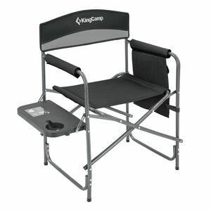 Kempingová skládací židle KING CAMP s opěrkami ASH B10 - černo-šedá obraz