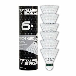 Badmintonové míčky TALBOT TORRO Tech 450 Slow 6ks - bílé obraz