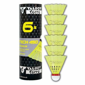 Badmintonové míčky TALBOT TORRO Tech 450 Fast 6ks - žluté obraz