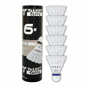 Badmintonové míčky TALBOT TORRO Tech 350 Medium 6ks - bílé obraz