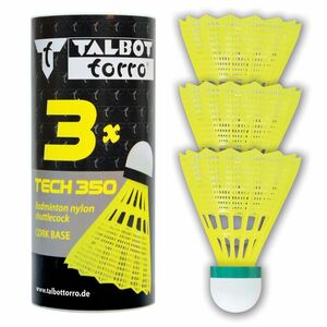 Badmintonové míčky TALBOT TORRO Tech 350 Slow 3 ks - žluté obraz