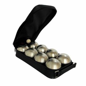 Pétanque sada MASTER 8 matně zlatých koulí obal nylon obraz